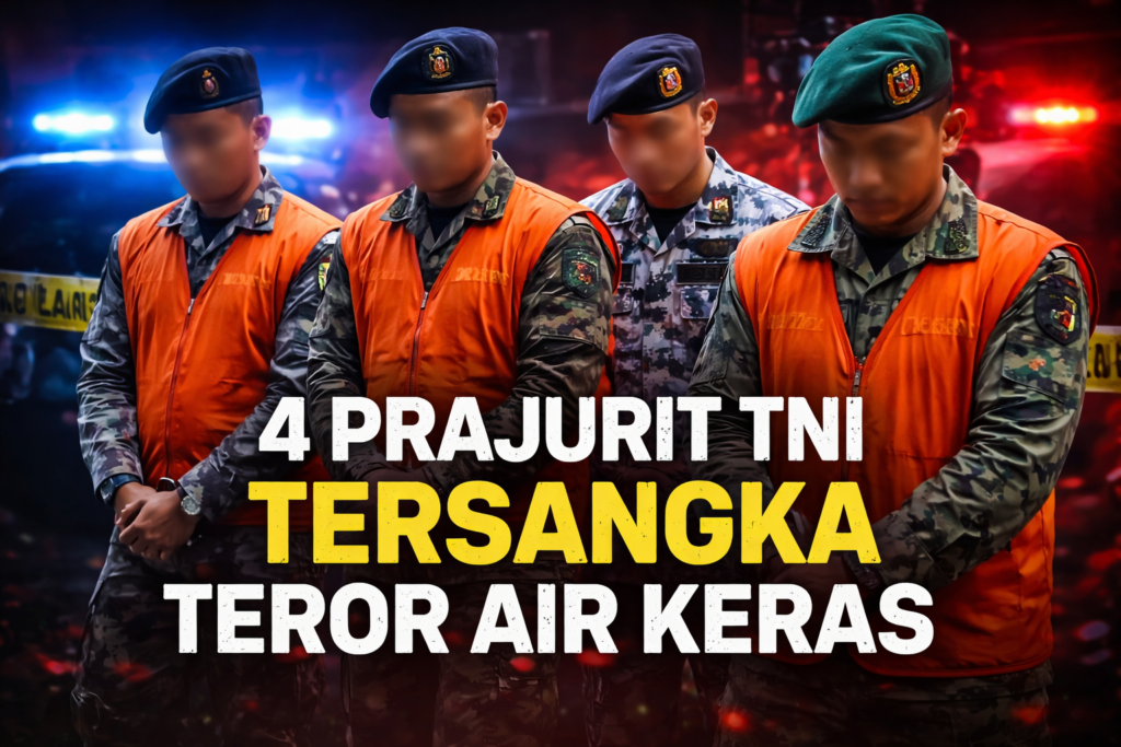 prajurit tni tersangka teror air keras bais