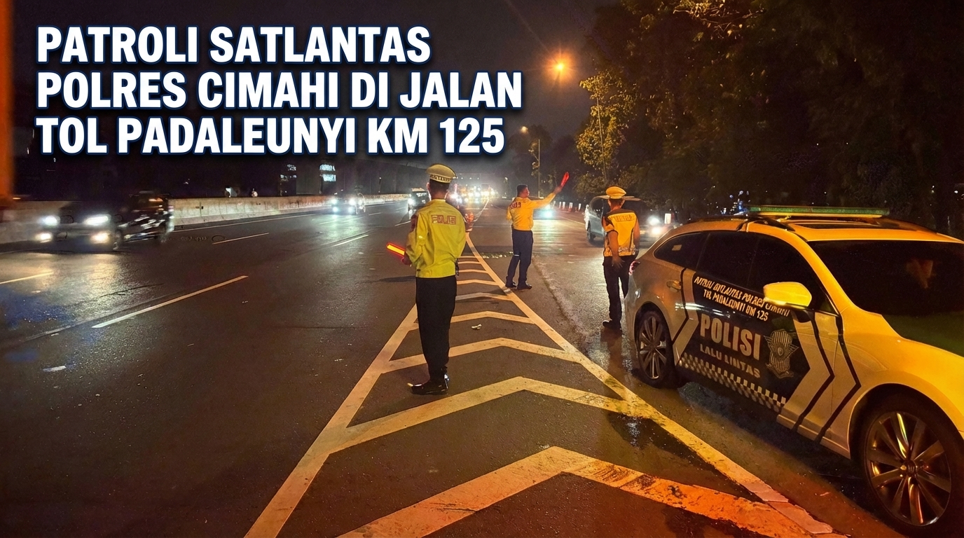 Di saat jalur lain macet, Tol Padaleunyi KM 125 justru lancar! Ini peran patroli aktif Satlantas Cimahi!
