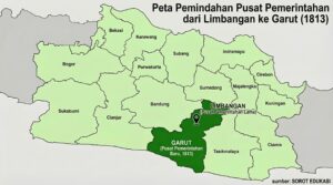 peta relokasi Limbangan ke Garut tahun 1813